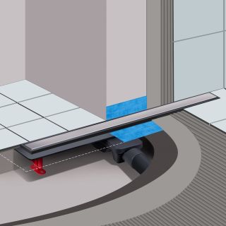 Душевой лоток Berges Optim Line Black 095506 60см чёрный матовый